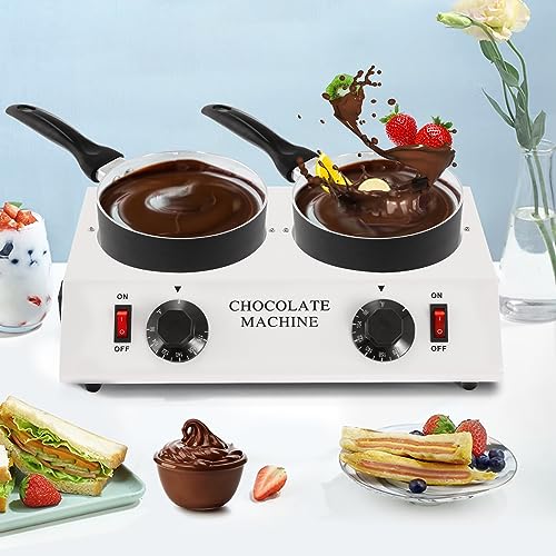 WICHEMI Chocolate Melting Pot Electric Chocolate Melter Warmer Dual-Pots - color: Double Pots