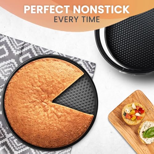 RFAQK 6 Inch Springform Pan with Removable Bottom & 50pcs Parchment Paper - Non-Stick Leakproof Cheesecake & Cake Pan 6 Inch, Fits 3 Qt Inst-Pot, Small Springform Pan for Baking - size: 6-Inch