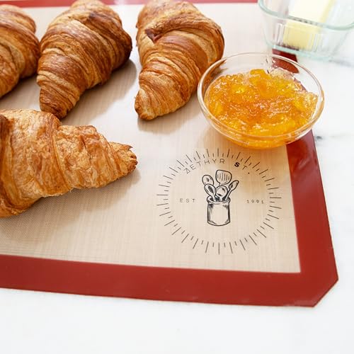 Silicone Baking Mats - 1/2 Sheet Size Baking Sheet Liners, Pack of 4, Red - color: Red, size: Half Size Baking Mat Pack of 4