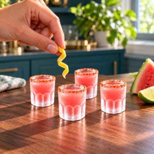 HIC Kitchen Big Shot Silicone Ice Tray, Non-Stick, Makes 4 Ice Shot Glasses - size: 4 Shot Glasses