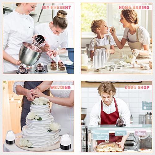 Honeydak 50 Pcs Clear Individual Cupcake Boxes Container Cupcake Holder