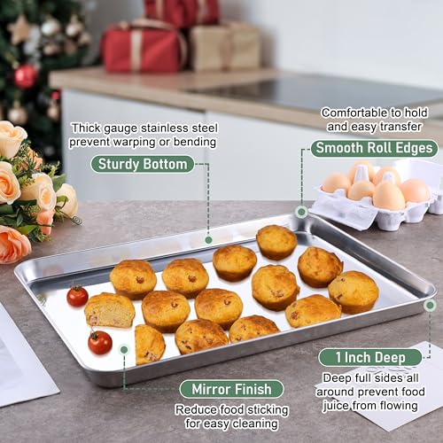 Homikit Baking Sheet with Wire Rack Set (1 Pan+1 Cooling Rack), 16" x 12" - size: 16*12 Inch