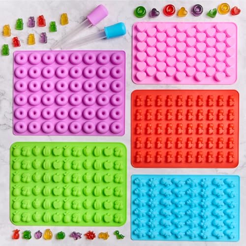 Mini Gummy Candy Silicone Molds, 5 Pcs - style: 5pcs