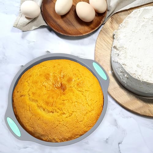 Tongjude 54 Pieces Silicone Baking Pans Set, 10 Silicone Cake Molds, Loaf Pan and Muffin Pans, Non-Stick Baking Cup, with Measuring Cups and Spoons Set, Grey - size: 54 Pcs Bakeware Sets