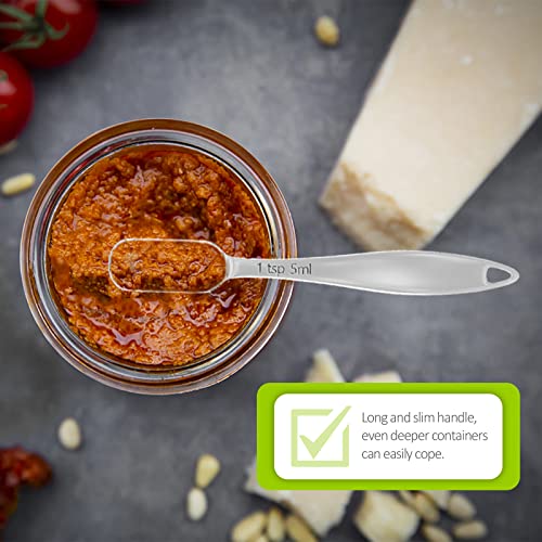 2PCS 1/2tbsp(7.5ml) Measuring Spoon, Stainless Steel Measure Teaspoon - size: 1/2tbsp|1.5tsp|7.5ml|1/4oz