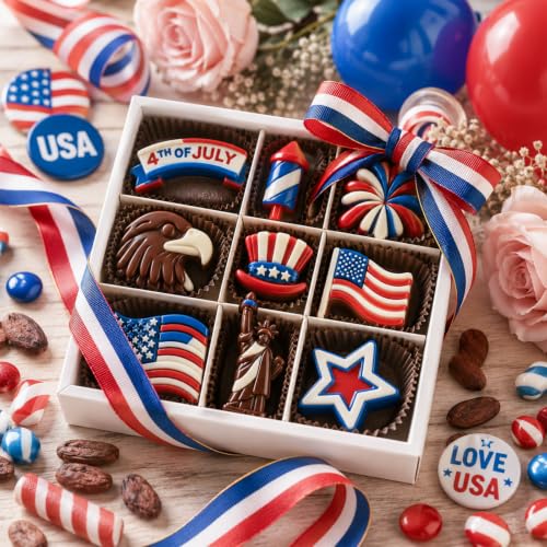4th of July Silicone Molds 2 Pack Independence Day Chocolate Molds Patriotic Silicone Candy Mold Tray Statue of Liberty American Flag Eagle Stars Cake Decorating Jelly Ice Cubes Soap Baking - color: 4th of July Silicone Molds