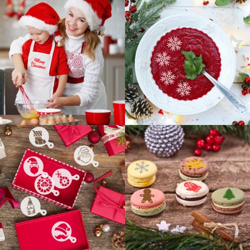 JULBEAR 36 Pcs Christmas Cookie Cake Stencils, Reusable Baking Mold Tools - style: Christmas Style