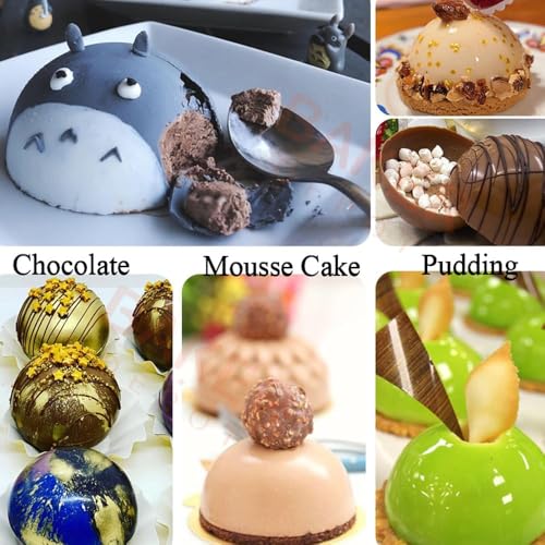 Small 15-Cavity Semi Sphere Silicone Molds Non-Stick,2 Packs Half Sphere Silicone Baking Molds for Making Jelly, Chocolates and Cake - color: 2pc-15 Semi Sphere