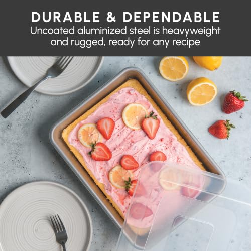 Nordic Ware Aluminized Steel Baking Set 9X13, Quarter Sheet and Lid - size: 9x13 and Quarter Sheet 3-Piece Set