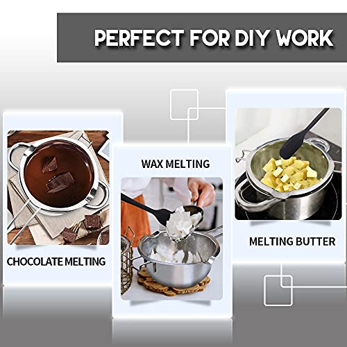 1000ML/1QT Double Boiler Chocolate Melting with 2QT 304 Stainless Steel Pot - size: 1000ml+2200ml