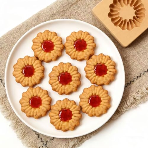 Carved Wooden Gingerbread Cookie Mold,3D Wooden Baking Mold Cookie Biscuit Press Stamp Molds,Cookie Cutter,Cookie Stamp,DIY Biscuit Stamp Mould for Halloween Thanksgiving Christmas,Shape A 10*10*1.9cm - color: Shape A 10*10*1.9cm
