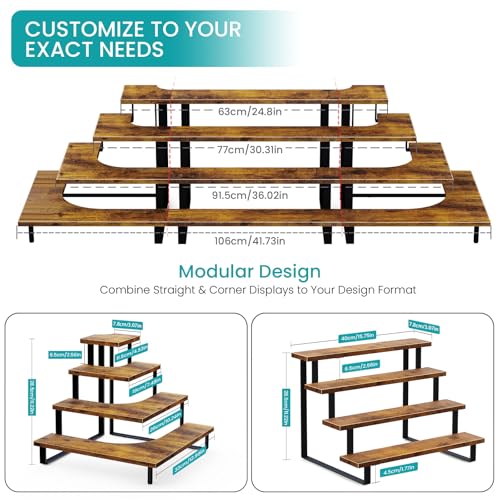 Wooden Cupcake Stand, Tiered Cupcake Display Tower Stand - size: Right Angle Corner
