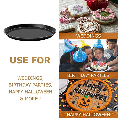 Round Cake Pan, 10 Inch Cake Pan Giant Shollow Baking Pan Round Sheet Cake Tray Pan for Christmas Baking - size: Round - 10 Inch