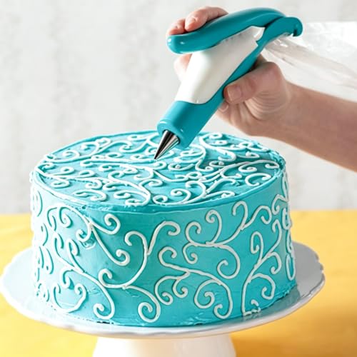 Cake Decorating Pen Tool Kit Pastry Bag DIY Cake Deco Tools Kit Pastry Icing Pen Piping Kit Bags(Blue) - color: Blue