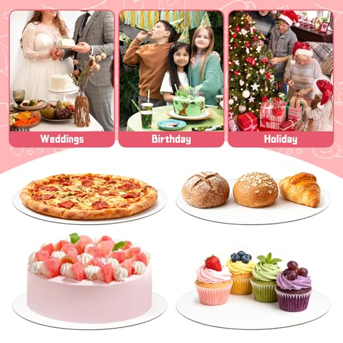 8 Pack 10 Inch Round Cake Boards,White Cardboard Cake Rounds - color: White, size: 10Inch, style: Classic Round