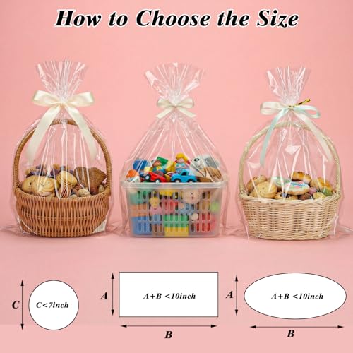 woric 60PCS Clear Gift Bags 12x18 Inch Cellophane Bags - size: 60pcs 12x18 Inch
