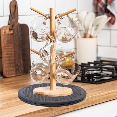 6 Pack 12 Inch Lazy Susan Turntable, Heavy Duty Lazy Susan Turntable Organizer, Premium 12 Inch Rotating Swivel Stand for Table Top, Kitchen, and More - size: 6 Pack 12 Inch