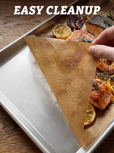 SMARTAKE 400 Pcs Parchment Paper Baking Sheets, Pre-Cut, 10x15 Inches - size: 10" x 15"-400