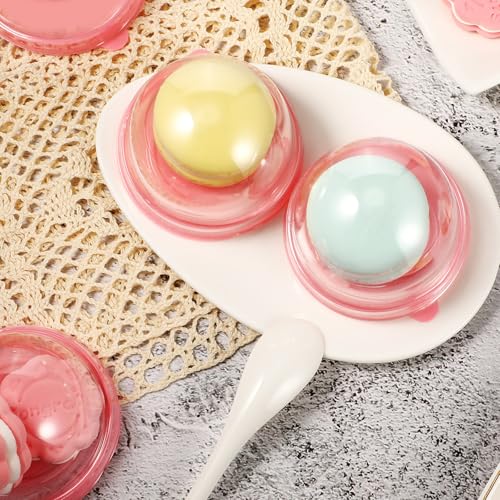 Patelai 50 Pcs Mini Cupcake Containers Clear Plastic Dome Boxes, Pink - color: Pink