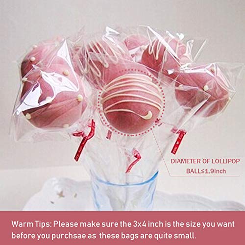Morepack Cellophane Treat Bags 3x4 Inch 200 Pcs - size: 3x4 Inch (Pack of 200)