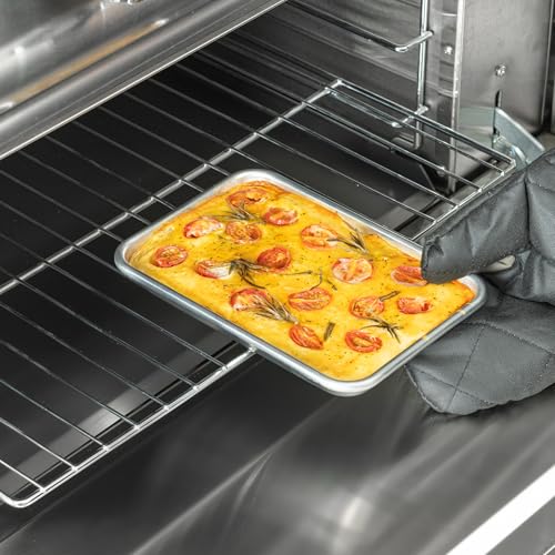 Restaurantware 1/8 Size 19 Gauge Aluminum Sheet Pan, Beaded Rim, 1 Count - size: 1/8 Size