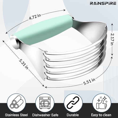 Large Pastry Cutter For Baking Durable Pastry Blender Dough Cutter Mint - color: Mint Green