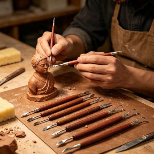 S & E TEACHER'S EDITION 6 Pcs Pottery & Clay Sculpting Tools - size: 6 PCS
