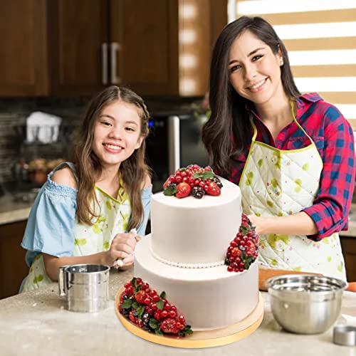8-Pack Cake Board Drum 12 Inch, 1/2" Thick Gold Foil Round Cake Circles, Sturdy Greaseproof Corrugated Cardboard Base for Heavy or Multi-Layer Cakes, Pastry, Display, Smooth Fully Wrapped Edges