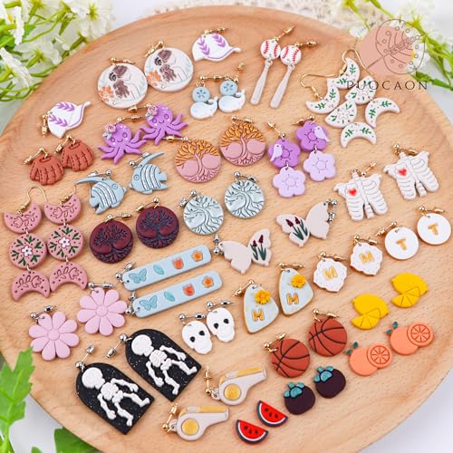 Puocaon Letters Polymer Clay Cutters - 26 Pcs Uppercase & Lowercase Letters for Jewelry, 3D Print & More