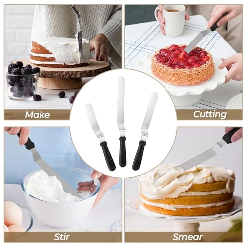 3 PCS Icing Spatulas, Offset Spatula 6/8/10 inch