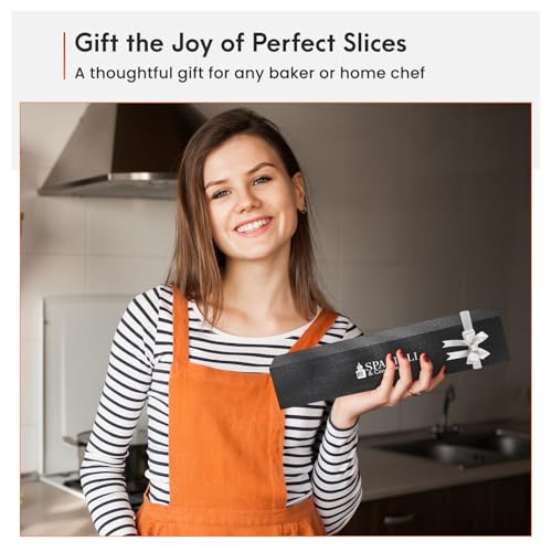 8-Inch Bread Knife – Serrated High Carbon German Stainless Steel Blade for Bread, Bagels & Pastries – Ergonomic Handle, Rust-Resistant, Ultra-Sharp Edge – Ideal for Home Bakers and Chefs.