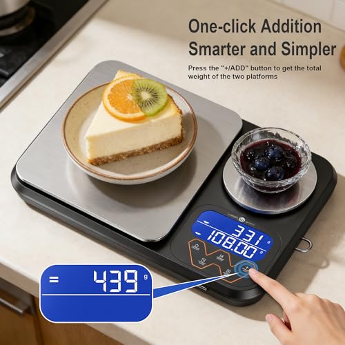 Rechargeable Digital Dual Platform Food Kitchen Scales Weight