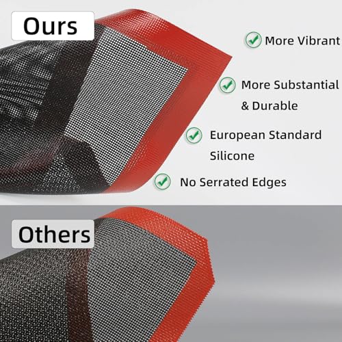 Silicone Baking Mat with Microperforated, 2 PCS Perforated Baking Mats/Oven Liners for 13" x 18" Half Sheet Pan, Reusable Air Mesh Silicone Mat for Cookie/Eclair/Bread/Pizza/Pastry - size: (11.6'' x 16.5'') Half Sheet