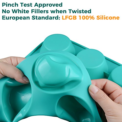 CAKETIME Silicone Muffin Pan Set, Cupcake Pans 12 Cups Silicone Baking Molds, Food Grade, Pinch Test Approved, Pack of 2 - size: 12-Cup Regular