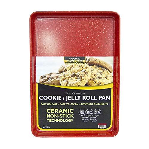 casaWare 3pc Ultimate Cookie Sheet Set (Red Granite) - color: Red Granite