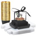 EUSOAR Cupcake Boxes with Cupcake Cups, 50pcs 3.5 Inch Single Cupcakes Holder and 50pcs 3.5oz Cupcakes Wrappers, Transparent Dessert Pastry Cupcakes Containers for Wedding Party Favor Bakery - color: Black