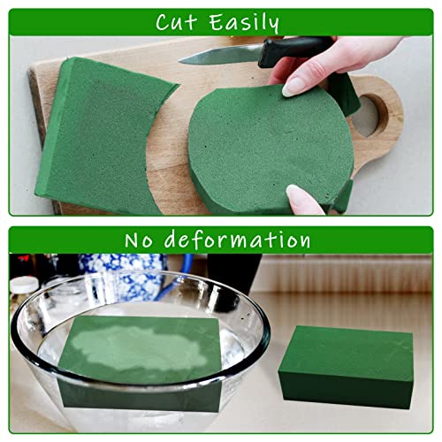 Prashent 3Pcs Floral Foam Blocks,Green Wet Dry Flower Foam Plant Foam for Fresh & Artificial Flower Arrangements DIY Craft 5.5”L x 3.1”W x 1.7”H - color: 3PCS-Blocks