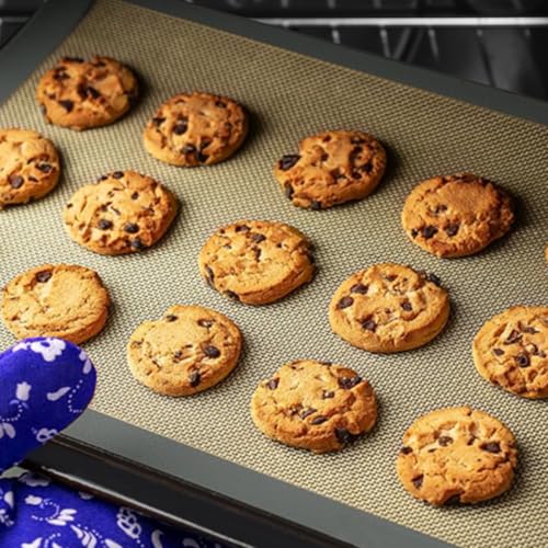 Silicone Baking Mat, 3 Pack Reusable Baking Mat, Non-Stick, Food Safe Silicone Mats for Baking, Oven Baking Sheet for Making Cookies, Macaroons, Bread(Grey 0.7mm) - color: Gray