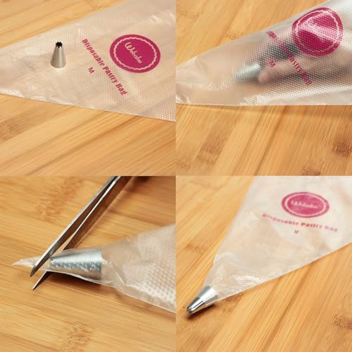 Webake 14 Inch Disposable Pastry Bag Icing Piping Frosting Bags for Cake Decorating 100 Pcs (Medium)
