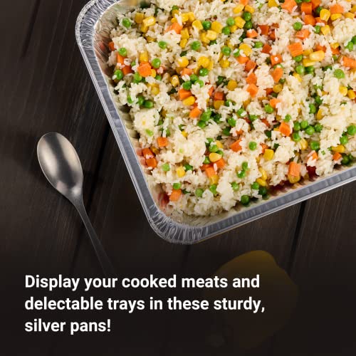 Aluminum Pans Half Size, 9X13, Extra Heavy Duty Disposable Foil Pans For Baking (30 Pack) Roasting & Chafing, Deep Tin Foil Bakeware, Steam Table Tray, Cookware, Food Prepping, Cake & Oven Pan - size: 30 Pack - Pans Only