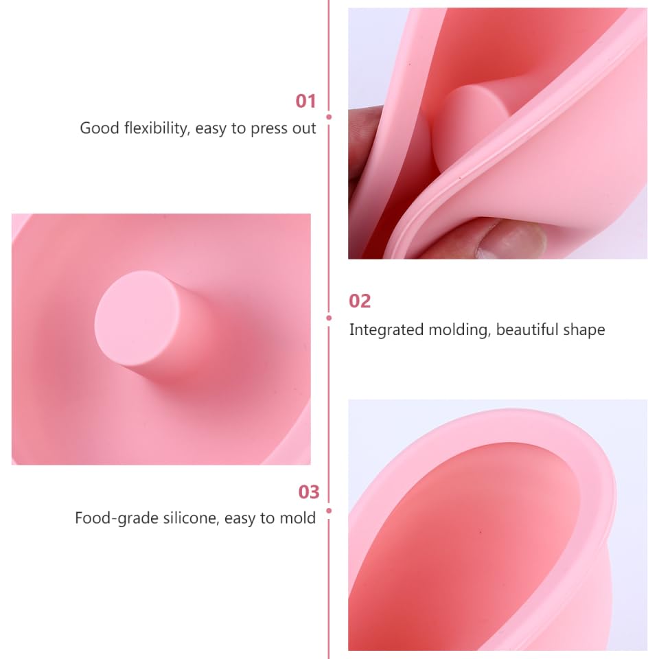 Cabilock 2-Pack Food Grade Silicone Donut Molds 4.52 Inch Non-Stick Baking Pans for Homemade Donuts and Cakes Reusable Bakeware for Making
