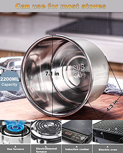 1000ML Double Boiler Pot with 2200ML Stainless Steel Pot,Silicone Spatula - size: 2200 ML+1000ML Multicolor