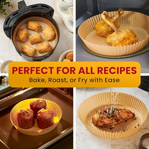 Air Fryer Liners for Ninja, 125 Pcs Round Disposable Airfryer Paper Liners - color: 8" Round