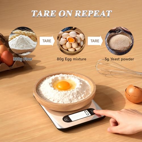 Digital Kitchen Scale, Weight Grams and Ounces for Cooking and Baking