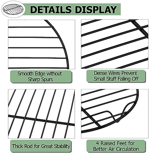 TeamFar Round Cooling Rack, 7.5" Non-stick Stainless Steel Baking Rack - size: 7.5‘’