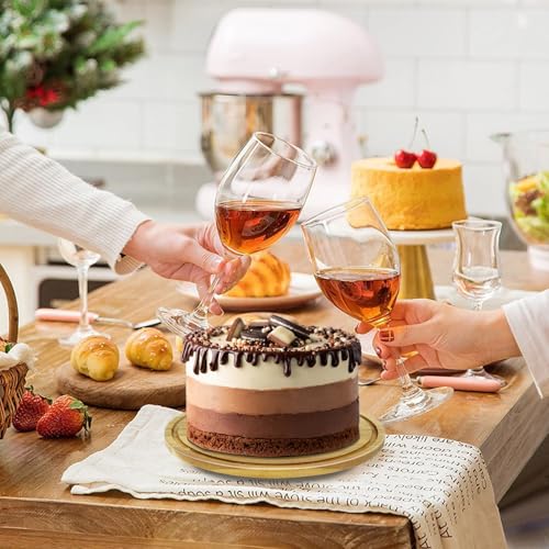 cutesun Cake Stand with Lid, Clear Acrylic Dome, Rotating Acacia Wood