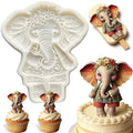 Wreath Elephant Silicone Mold for Fondant Cupcake Toppers Desserts - color: Elephant Silicone Molds