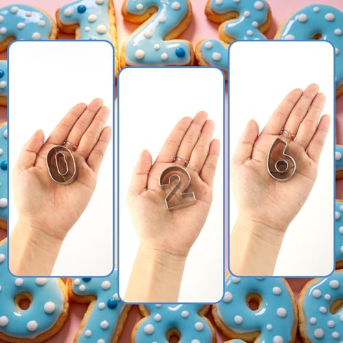 1.7-Inch Number Cookie Cutters, Cake Decorating Number Cutters (9PCS/ Set)