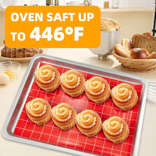 Silicone Baking Mat Roll 12IN*5FT Free Cutting, Non-Slip Pastry Mat, Non-Stick Reusable Air Fryer Liner, Oven Liners, Counter Mat, Freeze Dryer Mat, Easily Cut to Size Fit All Ovens Pans Tins Dishes - color: Red, size: 60"L x 12"W