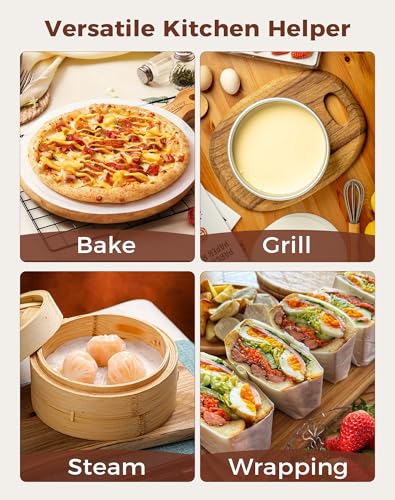 8 Inches Round Parchment Paper for Baking, Unbleached & Pre-cut - color: Food Grade White, size: 8" -120 Pcs